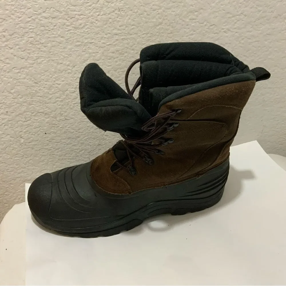 Quest brown and black leather duck boots size 12